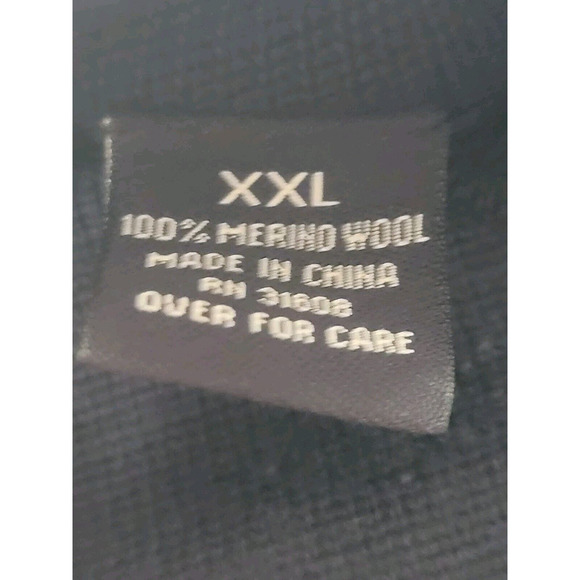 Joseph A Bank Sweater Mens XXL Black Wool Mock Turtle Neck Long Sleeve Golf - Picture 3 of 8